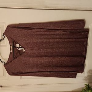 89th + Madison Top ,Petite Large Wine/Silver